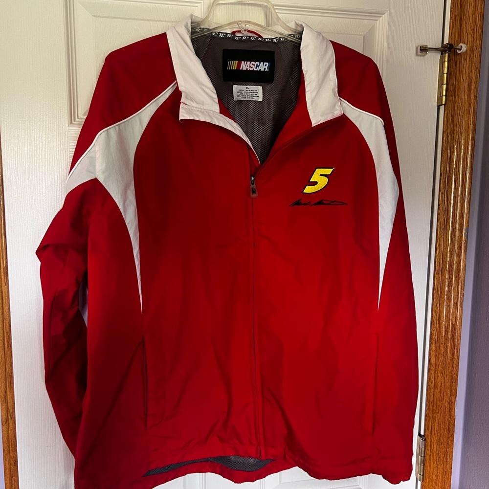 NASCAR Mark Martin #6 Hendrick Motorsports Windbreaker‎ Men’s XL Red EUC VTG